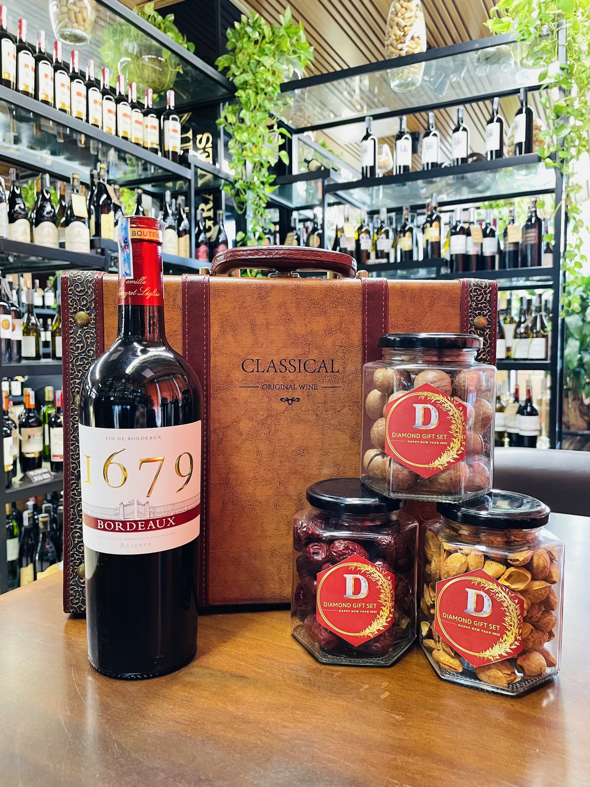 Hộp Quà Tết Phú Quý 2023 - Hộp Da Size L & Vang Pháp - PQ66